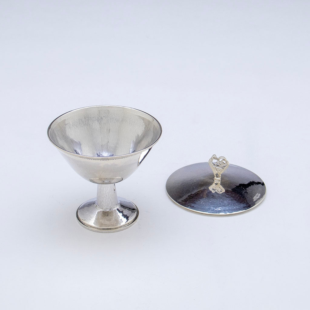 Open Arthur Nevill Kirk / Eliel Saarinen (attr) Sterling Silver Covered Cup, Cranbrook, MI, 1932