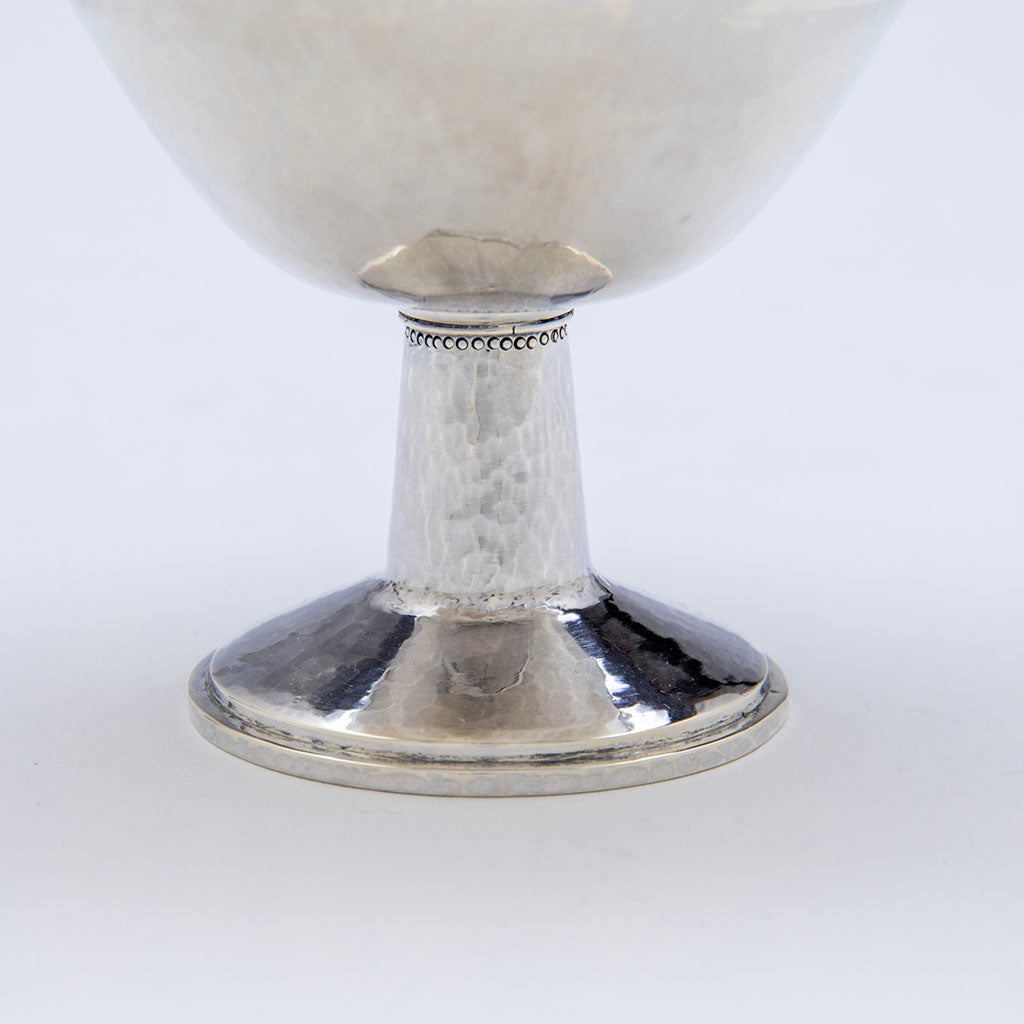 Base of Arthur Nevill Kirk / Eliel Saarinen (attr) Sterling Silver Covered Cup, Cranbrook, MI, 1932