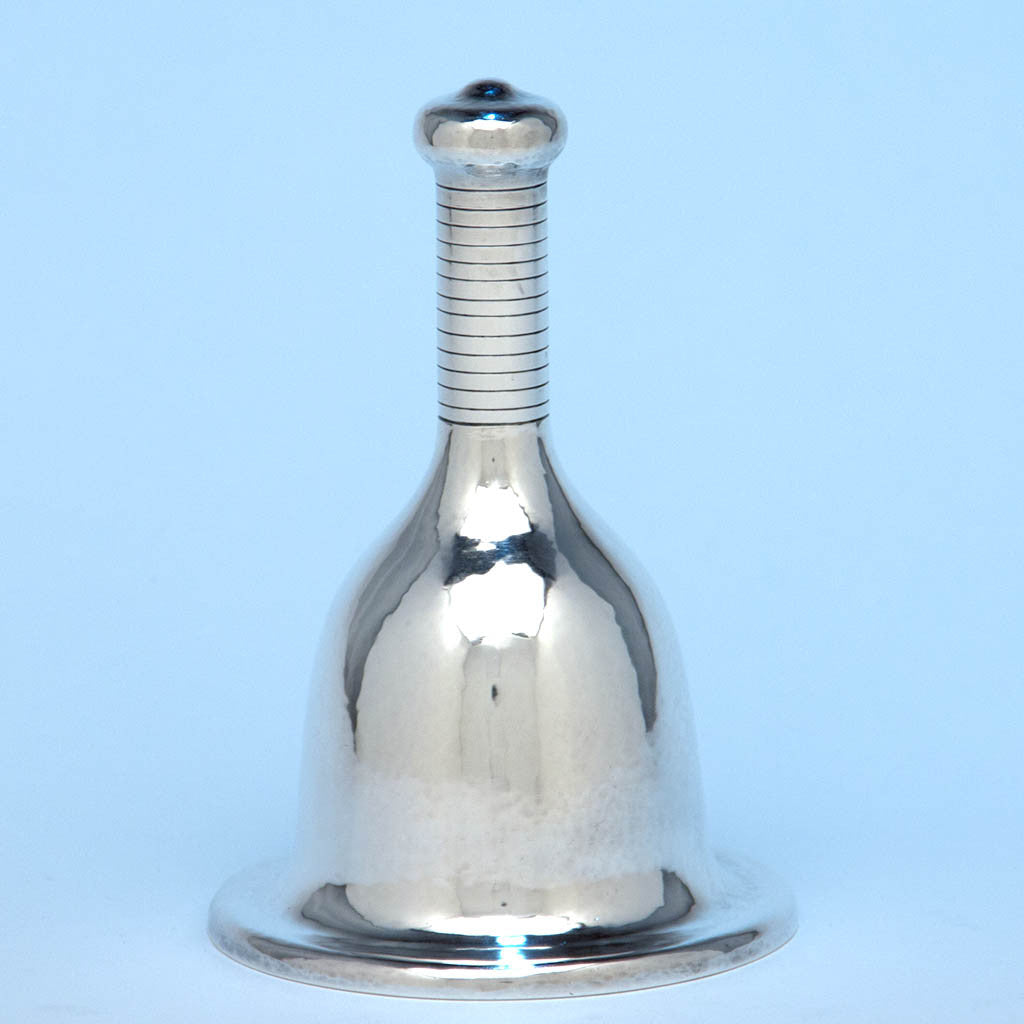 Karl Gustav Hansen for Hans Hansen Danish Arts &amp; Crafts Sterling Silver Table Bell, Kolding - 1950