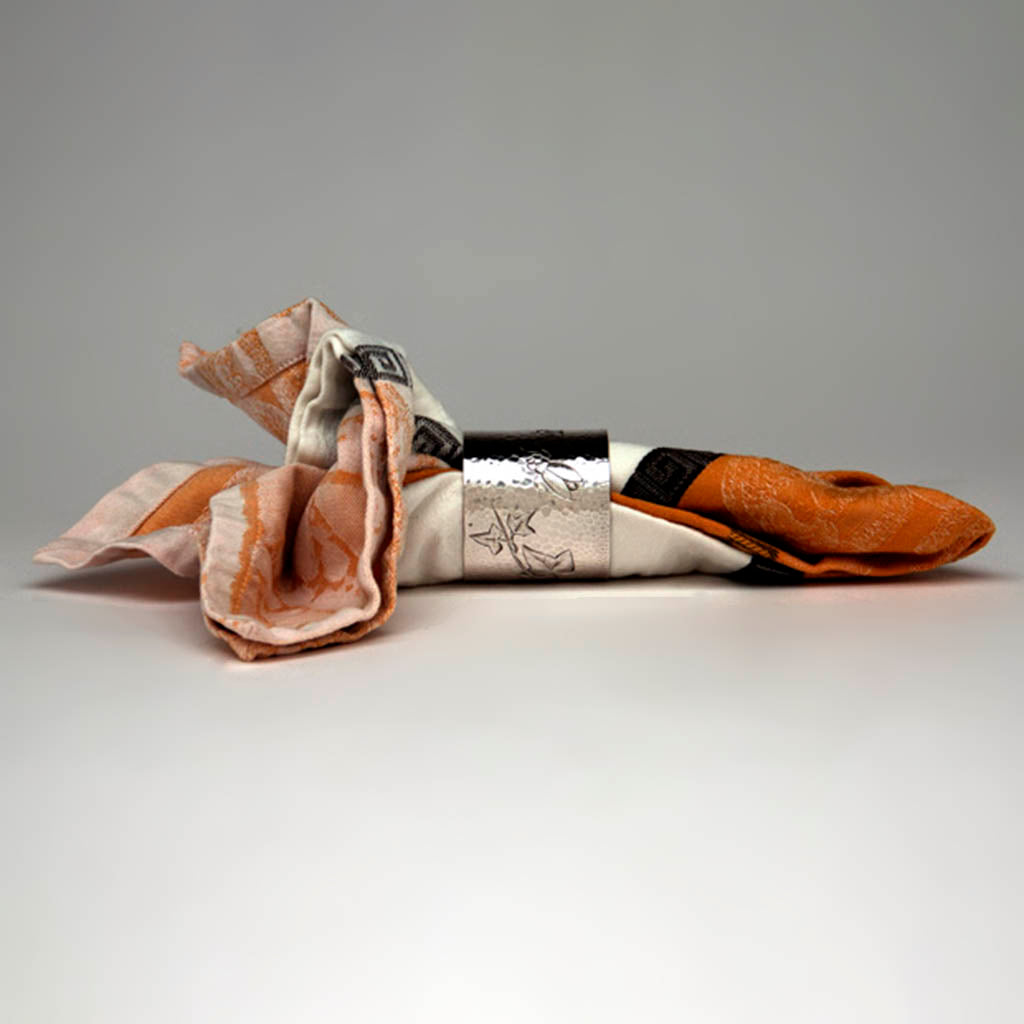 Dominick & Haff Antique Sterling Silver Aesthetic Movement Napkin Ring, NYC, 1882