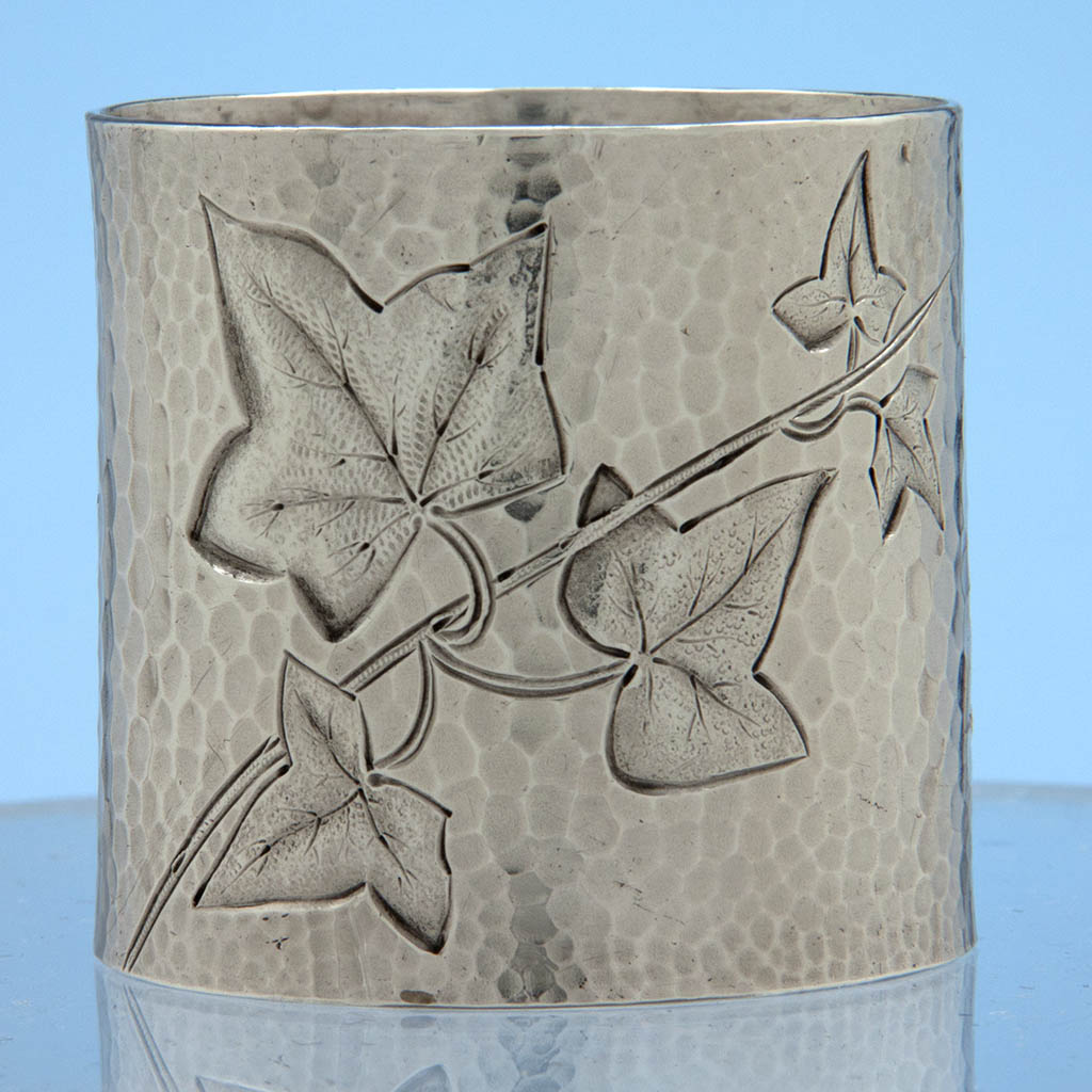 Vine on Dominick &amp; Haff Antique Sterling Silver Aesthetic Movement Napkin Ring, New York, 1882