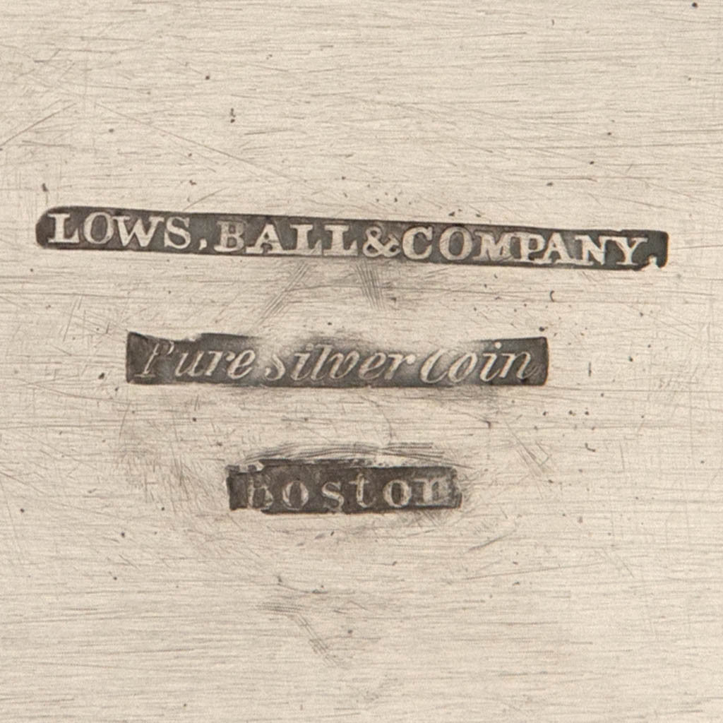 Obadiah Rich (attr.) 6-piece Antique Coin Silver Coffee and Tea Service, retailed by Lows, Ball &amp; Company, Boston, c. 1840, owned by Charles L. Wilson