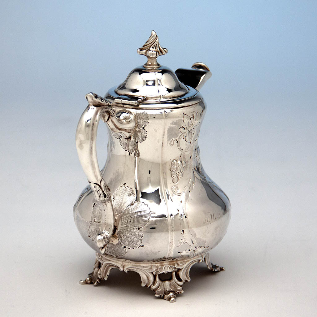 Handle to M. W. Galt &amp; Bro. Antique Coin Silver Creamer of Political Interest, Washington, DC, 1847-54