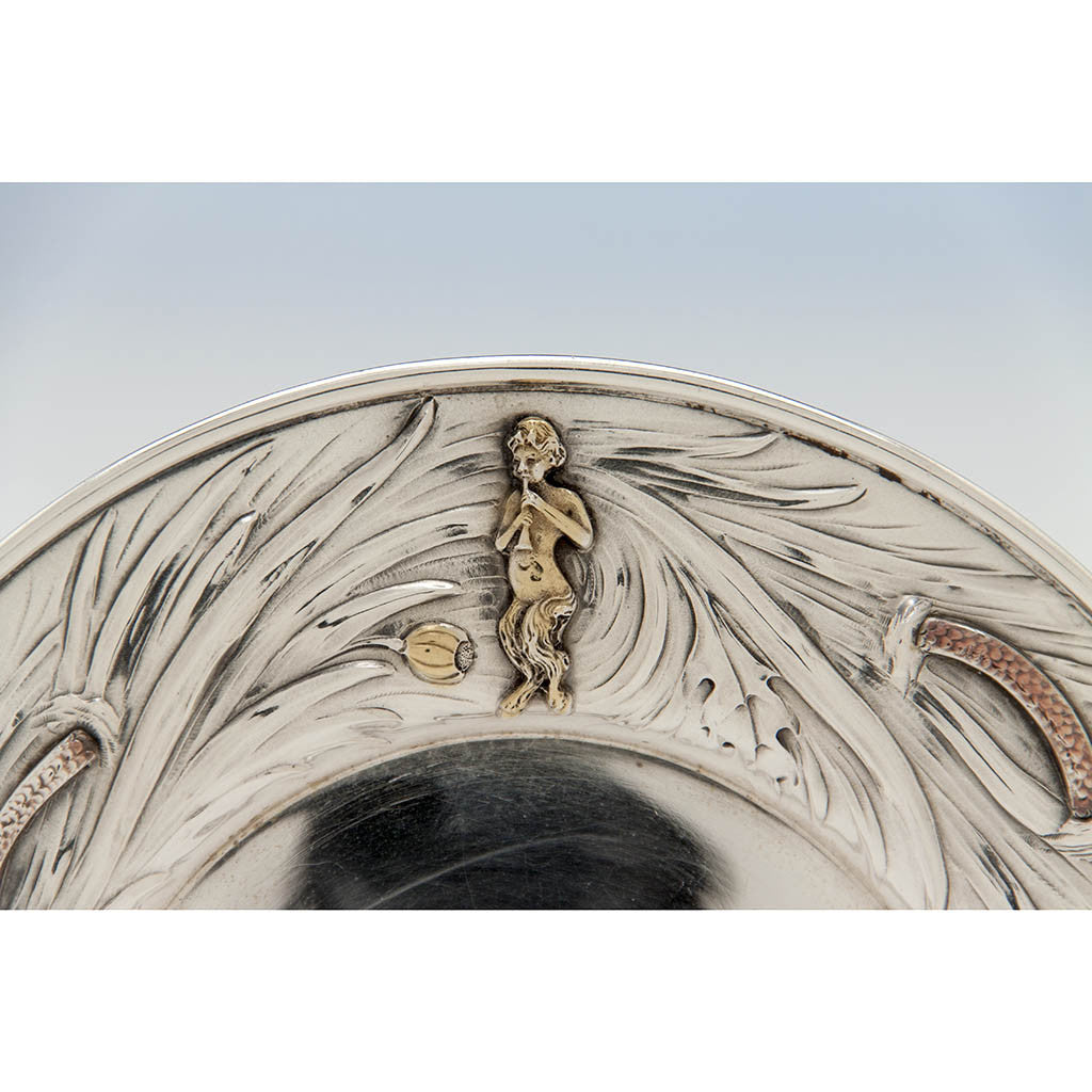 George Shiebler Antique Sterling Silver Plate with Applied