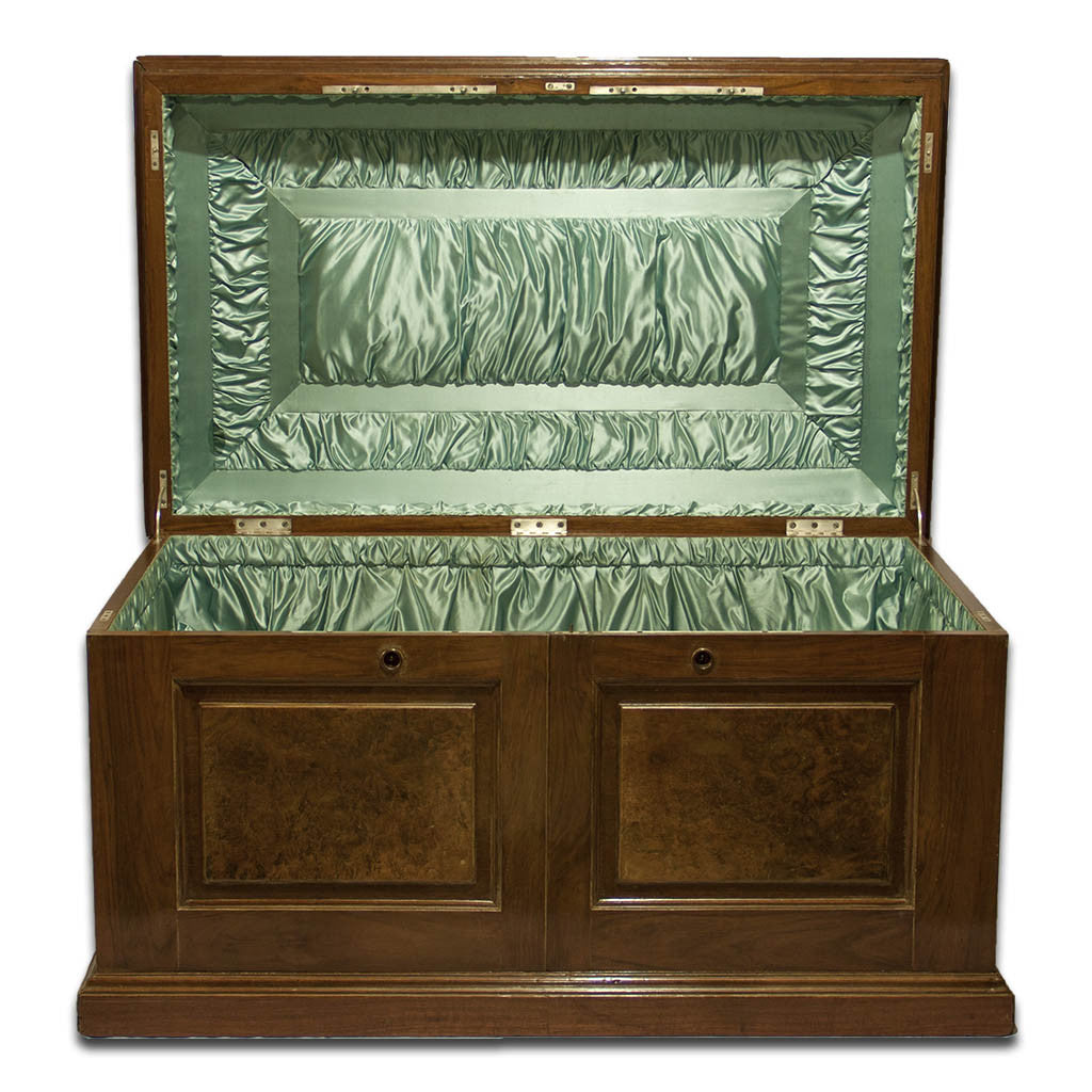 Closed front of Massive Gorham Presentation Case made for the John Roach Silver Service, Providence, RI, c. 1874
