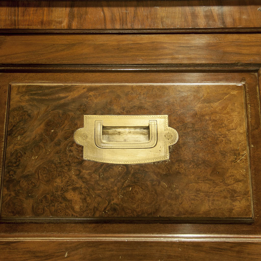 Side handles of Massive Gorham Presentation Case made for the John Roach Silver Service, Providence, RI, c. 1874