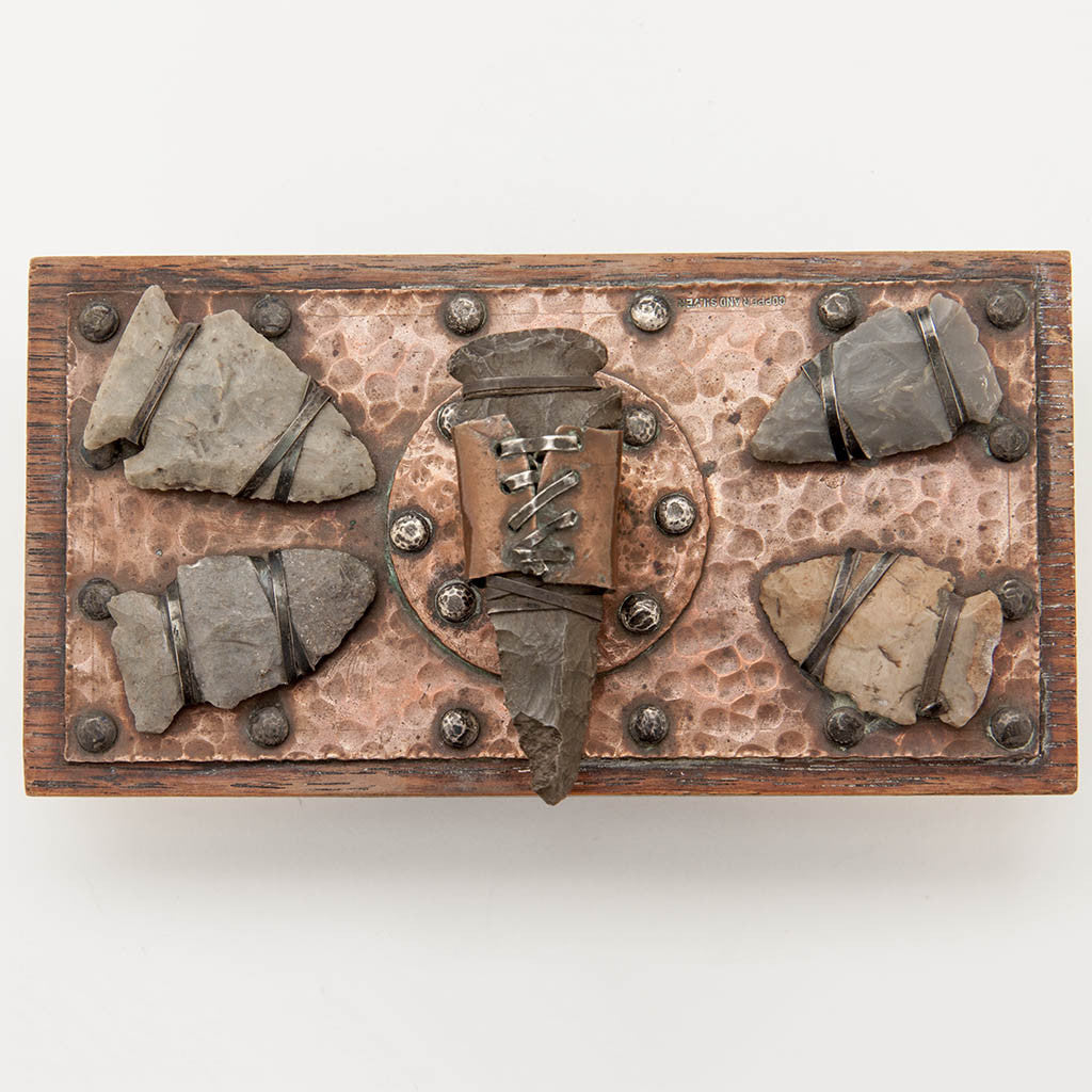 Top of Joseph Heinrichs Copper and Silver Arrowhead Blotter, New York City, c. 1910