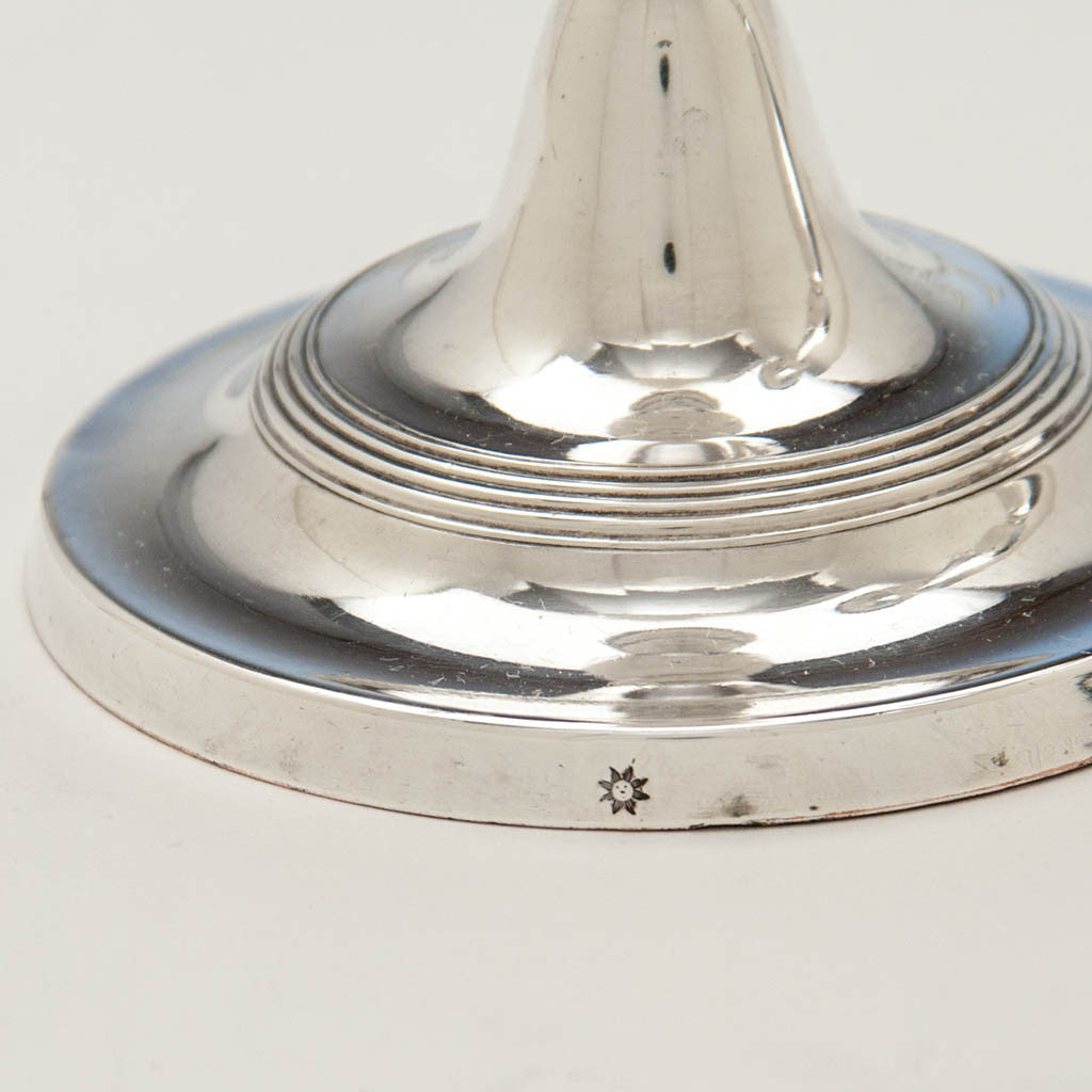 Boulton marks on Matthew Boulton Antique Sheffield Plate Candlesticks, Birmingham, c. 1790 - suite of 8 candlesticks