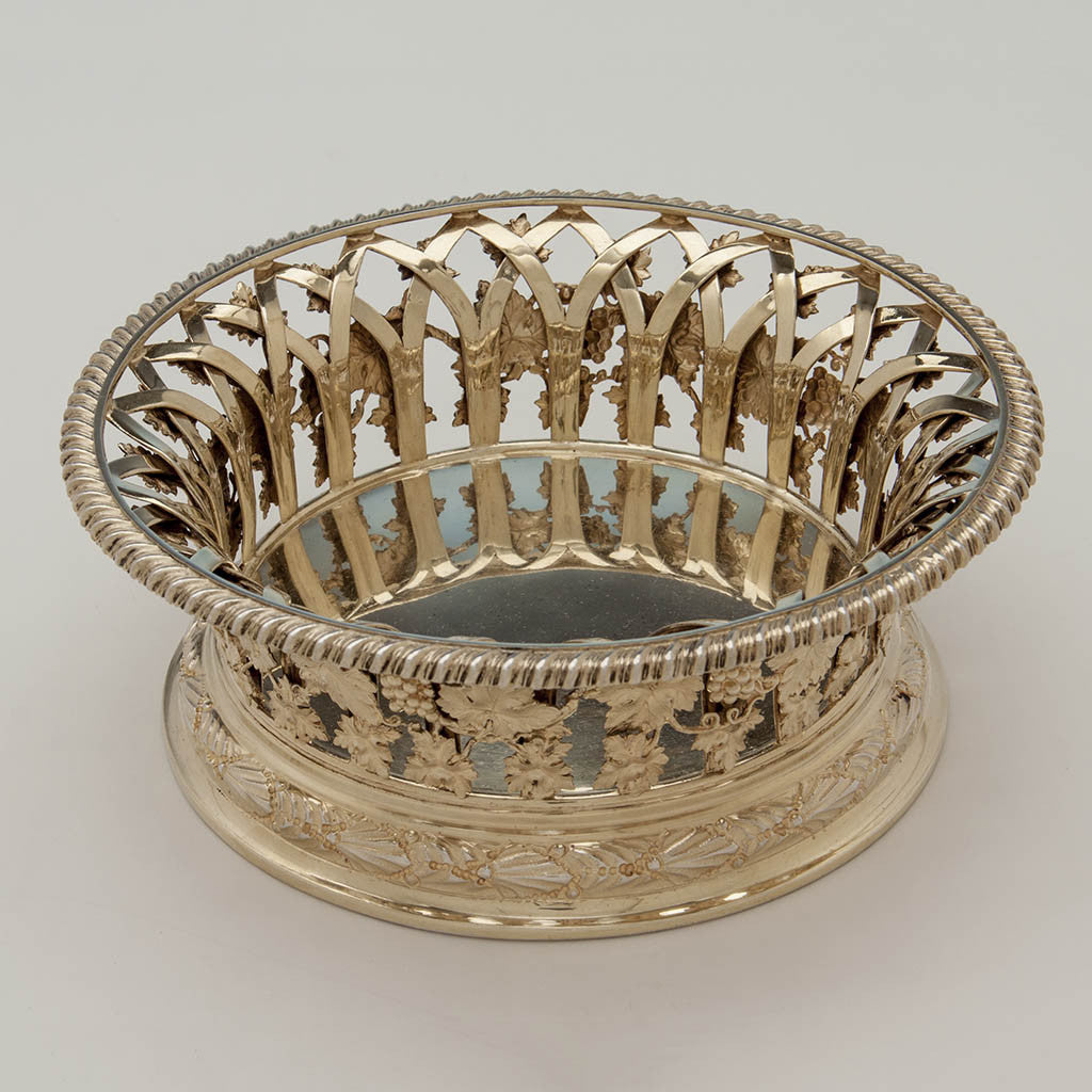 Interior of John &amp; Frank Pairpoint English Gilt Sterling Magnum or Jeroboam size Wine Coaster by, London, 1905/06