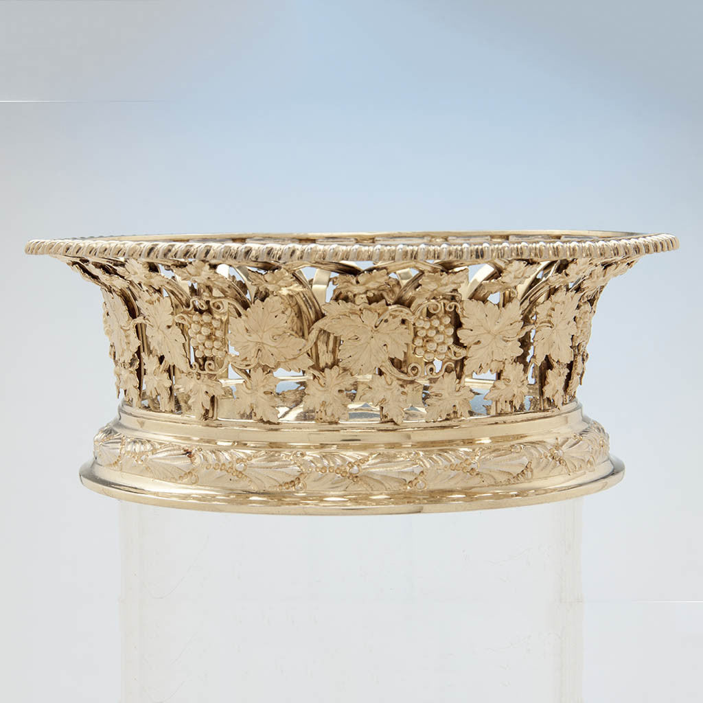 Side of John &amp; Frank Pairpoint English Gilt Sterling Magnum or Jeroboam size Wine Coaster by, London, 1905/06