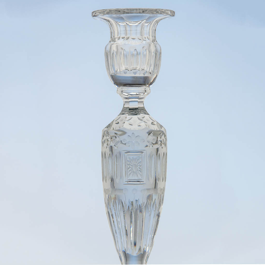 Stick detail of Dominick &amp; Haff Antique Sterling Silver &amp; Glass Table Suite, New York City, c. 1900