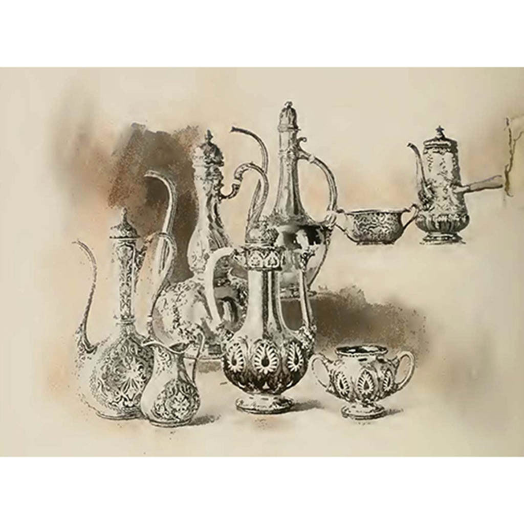 Illustration of Gorham Antique Sterling Silver &#39;Sample&#39; After-Dinner Coffee Pot, Providence, RI, 1896