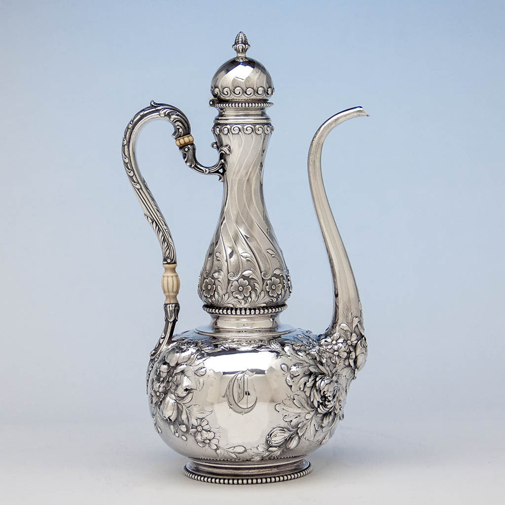 Gorham Antique Sterling Silver 'Sample' After-Dinner Coffee Pot, Providence, RI, 1896
