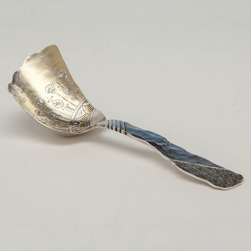 Knowles Aesthetic Movement Antique Sterling Silver Serving Scoop, Providence, RI, c. 1880's