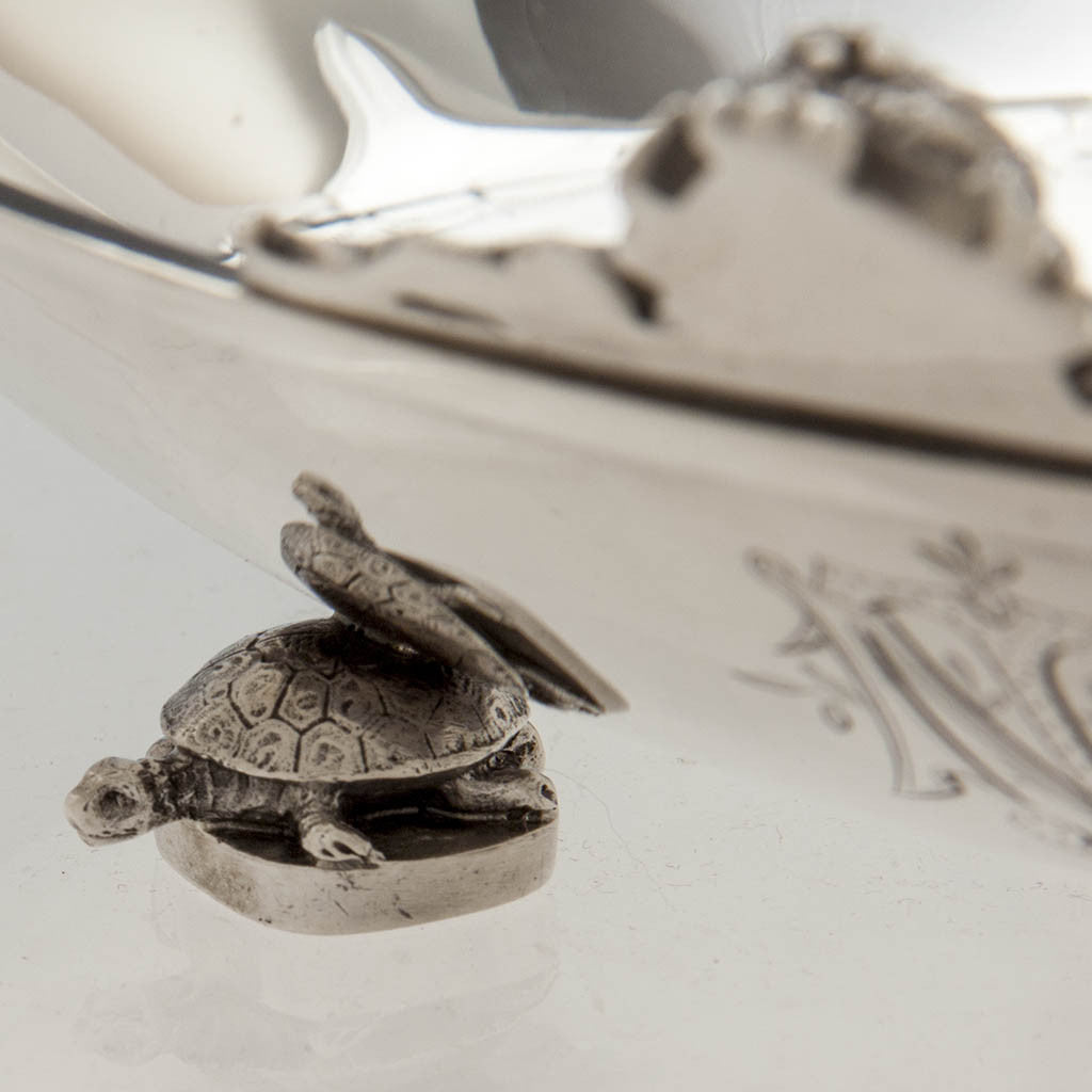 Gorham Antique Coin Silver Figural Serving Dish or &#39;Cake Basket&#39;, Providence, RI, c. 1867    - retailed by Tiffany &amp; Co.