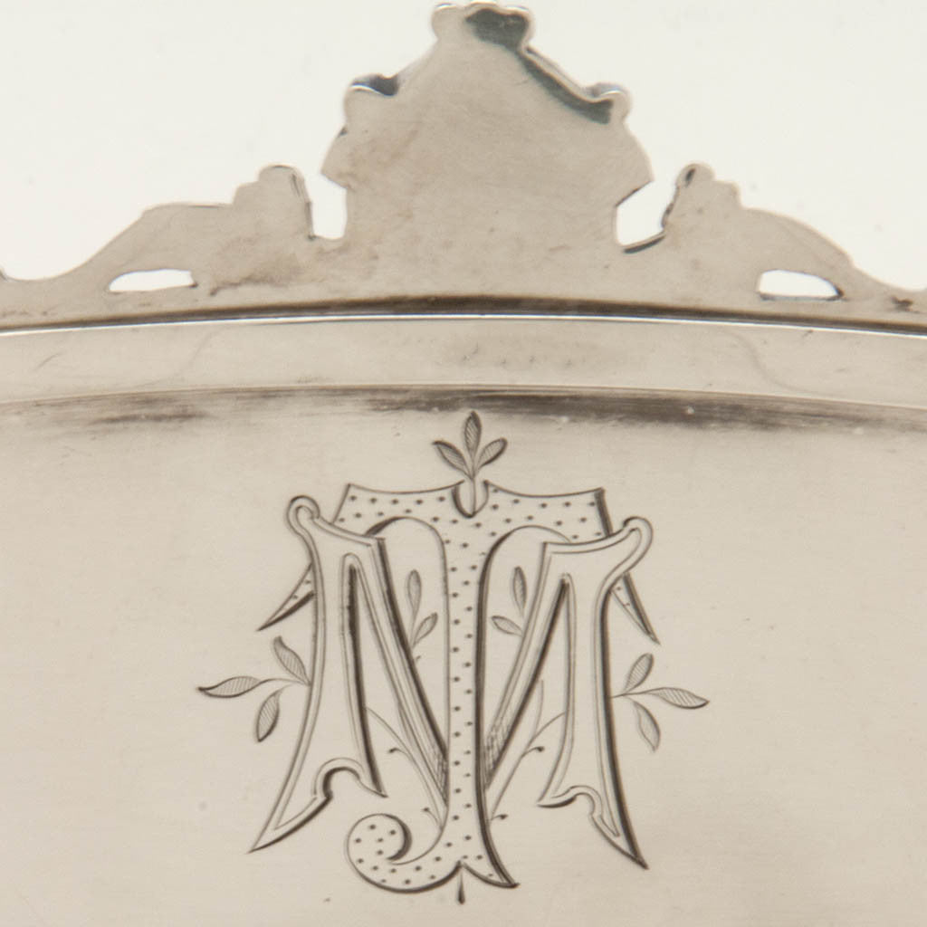 Gorham Antique Coin Silver Figural Serving Dish or &#39;Cake Basket&#39;, Providence, RI, c. 1867    - retailed by Tiffany &amp; Co.
