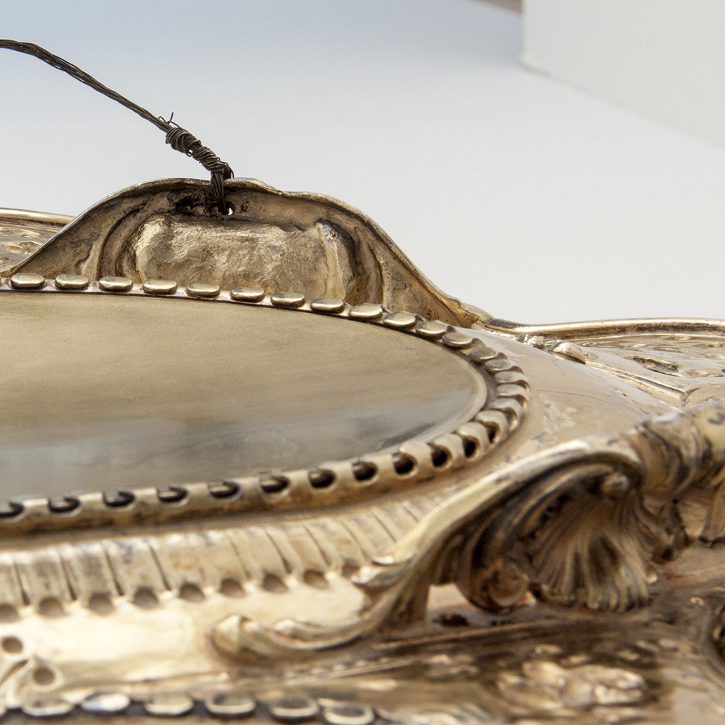 Feet to Gorham - The Dancers: Parcel-Gilt, Enameled and Semiprecious Stone Set Antique Sterling Silver Tray, design attributed to William C. Codman, executed for the 1893 World&#39;s Columbian Exposition in Chicago, Providence and New York City, c. 1893