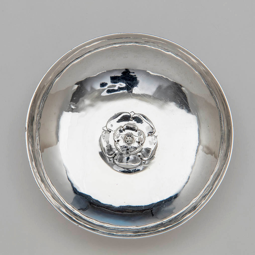 Arthur Stone Arts & Crafts Sterling decorated Dish, Gardner, MA, c. 1920's