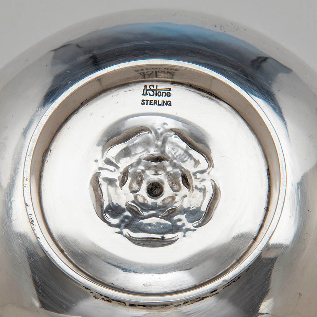 Marks on Arthur Stone Arts &amp; Crafts Sterling decorated Dish, Gardner, MA, c. 1920&#39;s