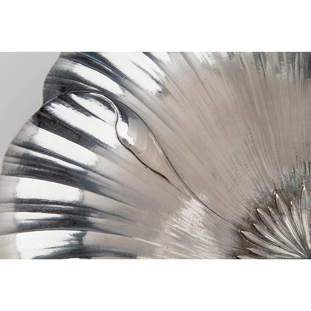 Overlapping petal of Clemens Friedell Arts &amp; Crafts Sterling Silver Poppy Centerpiece Bowl, Pasadena, CA, c. 1920