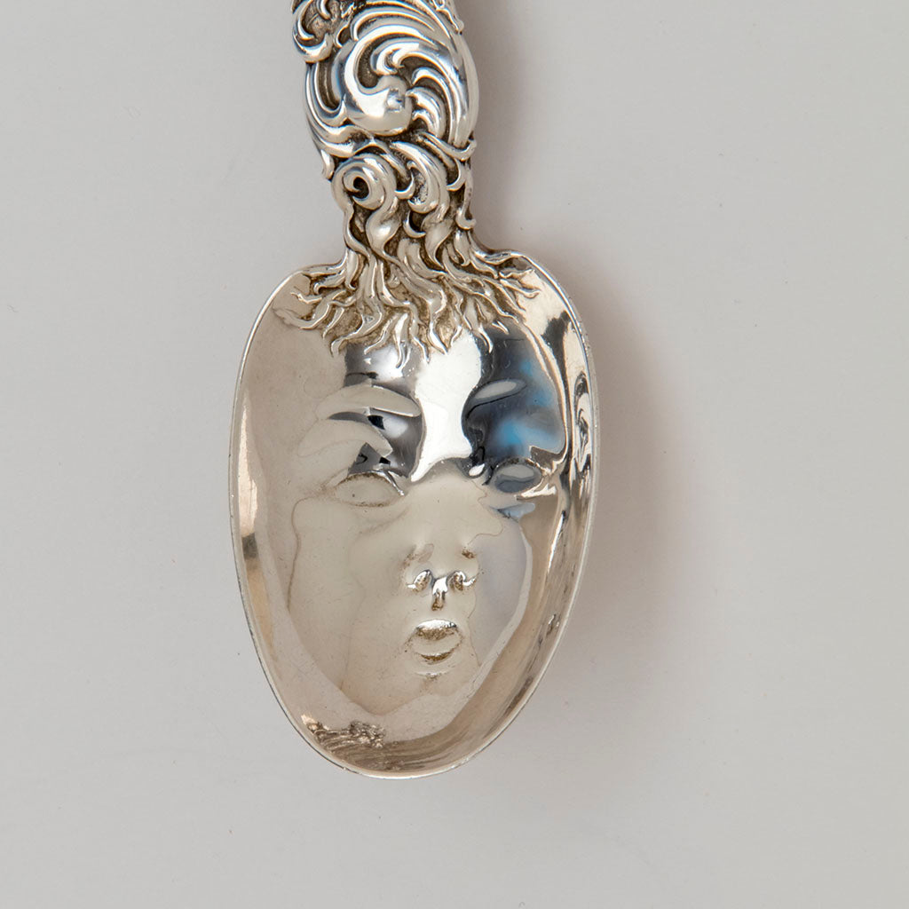Bowl to Whiting Antique Sterling Silver Baby Face Spoon, NYC, c. 1890&#39;s