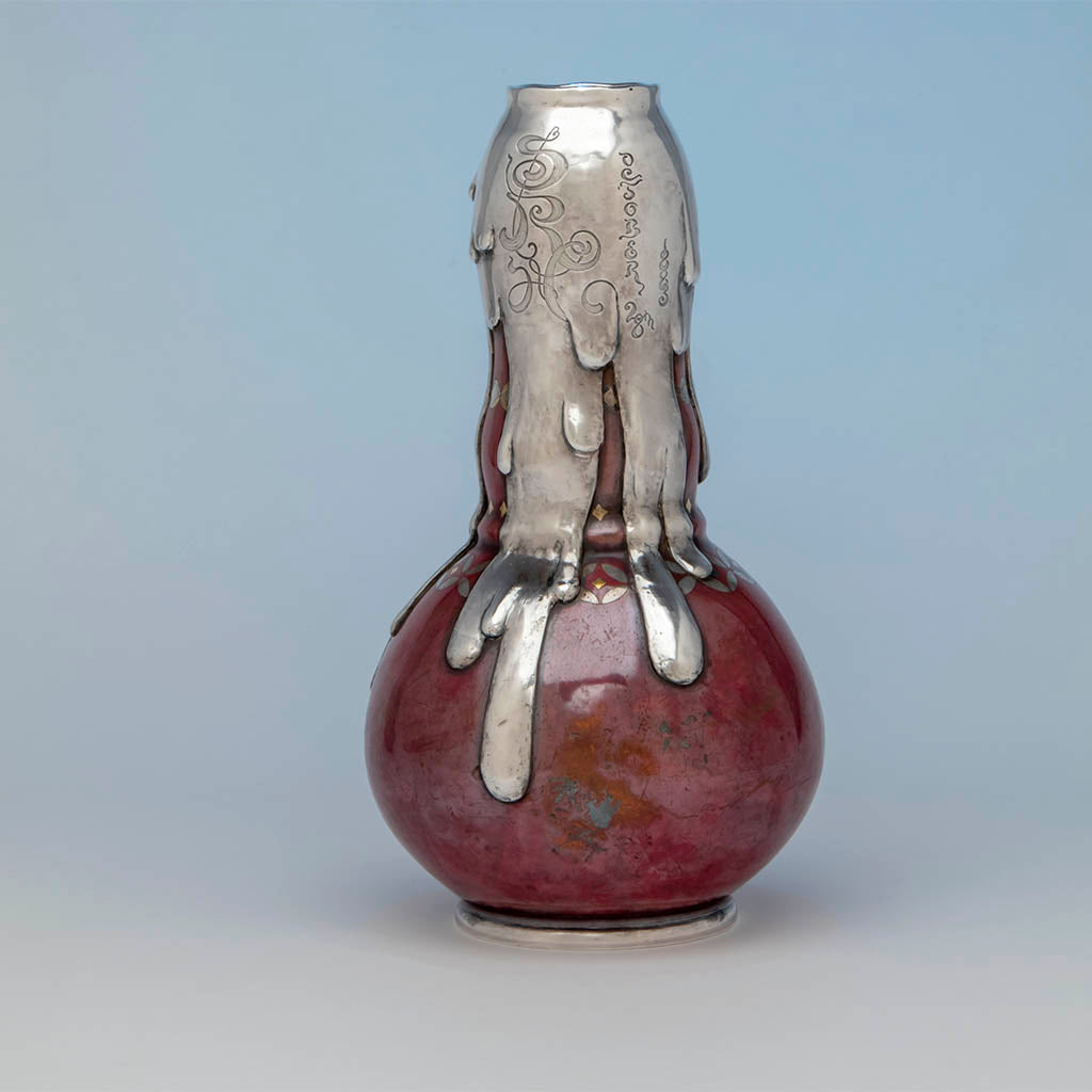 Tiffany & Co. Antique Mixed Metals Vase "Drip" Vase, NYC, c. 1879