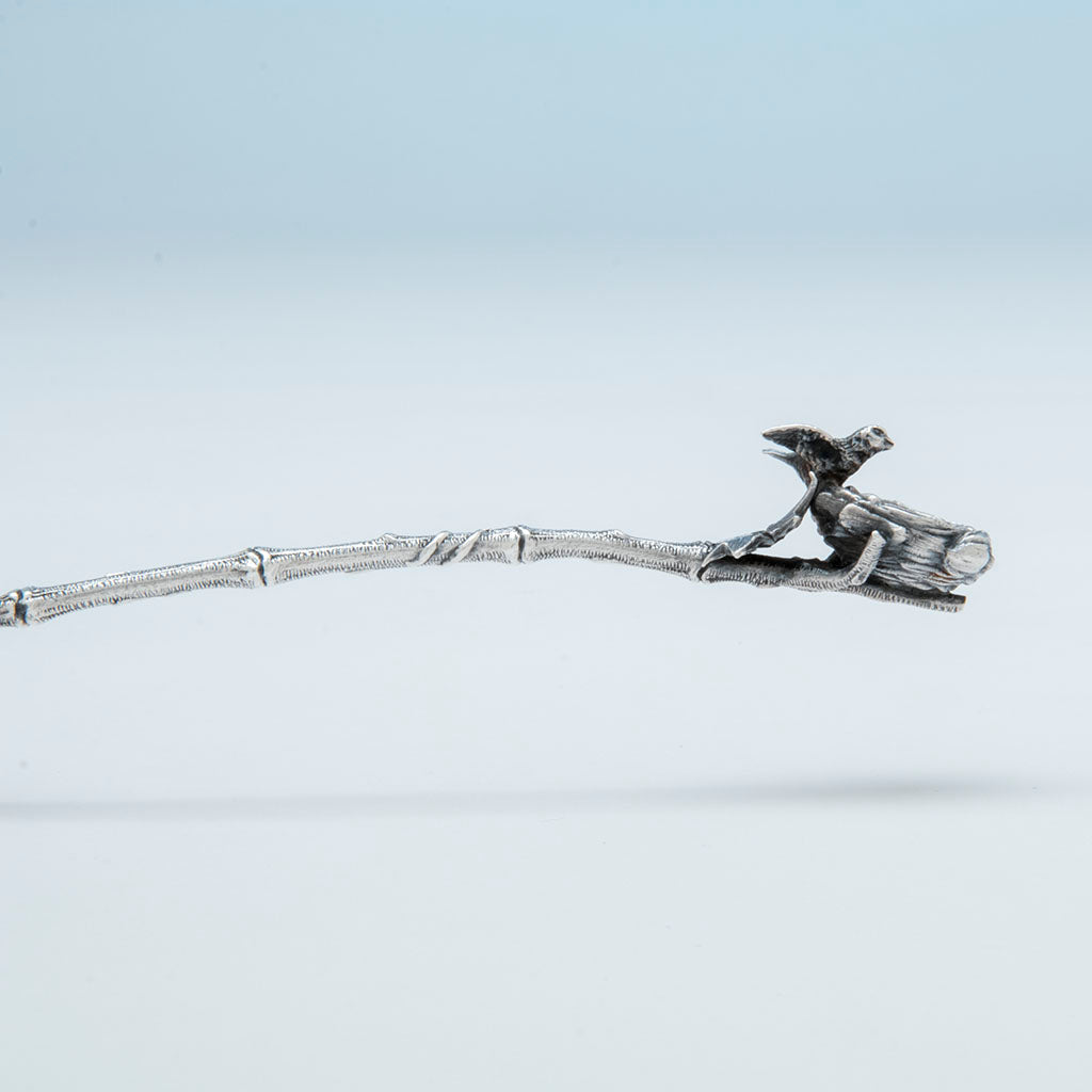 Profile of Gorham &quot;Bird&#39;s Nest&quot; Antique Sterling Silver Pudding Server, Providence, RI, c. 1870