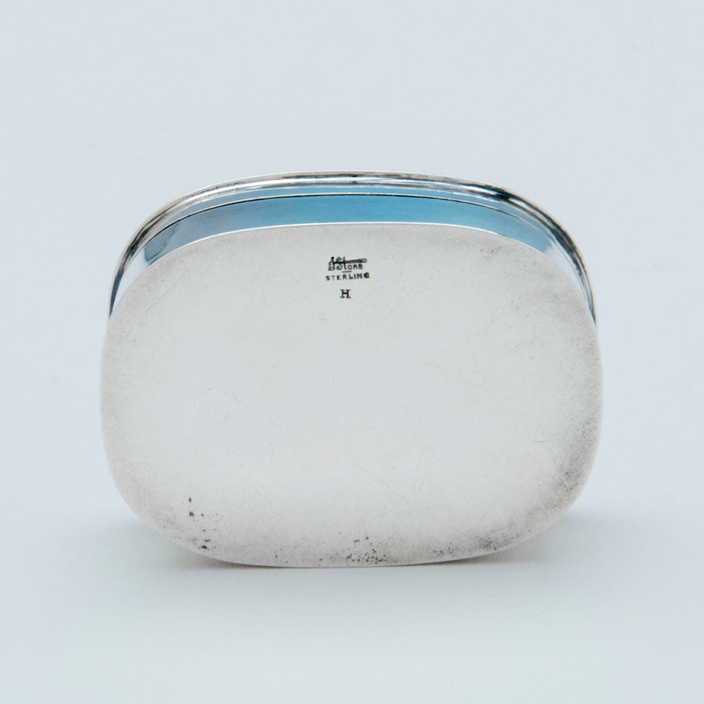 Marks on Arthur Stone Sterling Silver Arts &amp; Crafts Pill Box, Gardner, MA, c. 1910