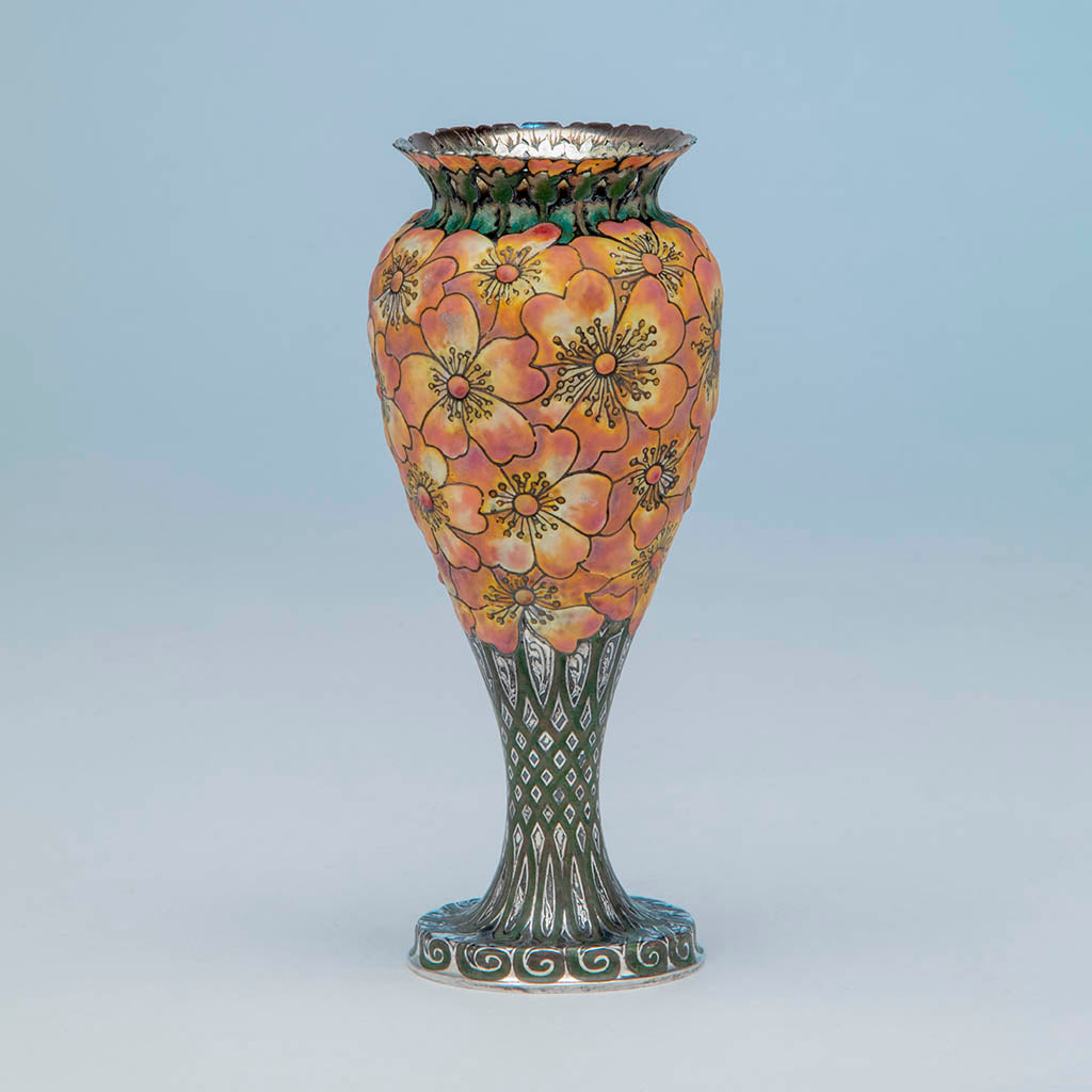View 2 of Tiffany &amp; Co - The &quot;Moss-Roses&quot; Vase, 1893 Columbian Exhibition Sterling Silver and Enamel Vase, design attributed to John T. Curran, c. 1893