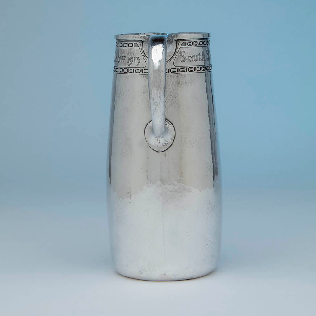 Handle to Robert R. Jarvie Arts and Crafts Sterling Presentation Horse Trophy, Chicago, IL, 1913