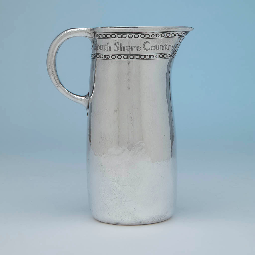 Reverse side of Robert R. Jarvie Arts and Crafts Sterling Presentation Horse Trophy, Chicago, IL, 1913