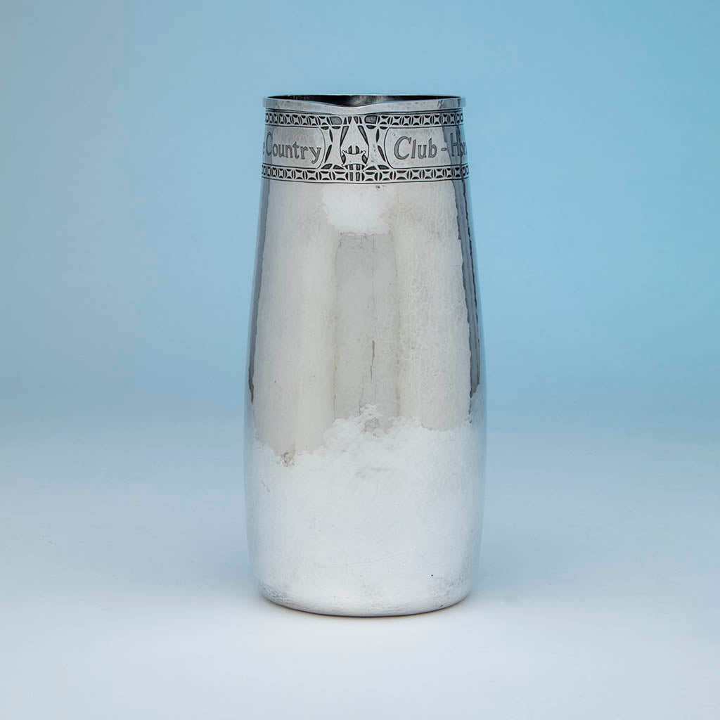 Front of Robert R. Jarvie Arts and Crafts Sterling Presentation Horse Trophy, Chicago, IL, 1913