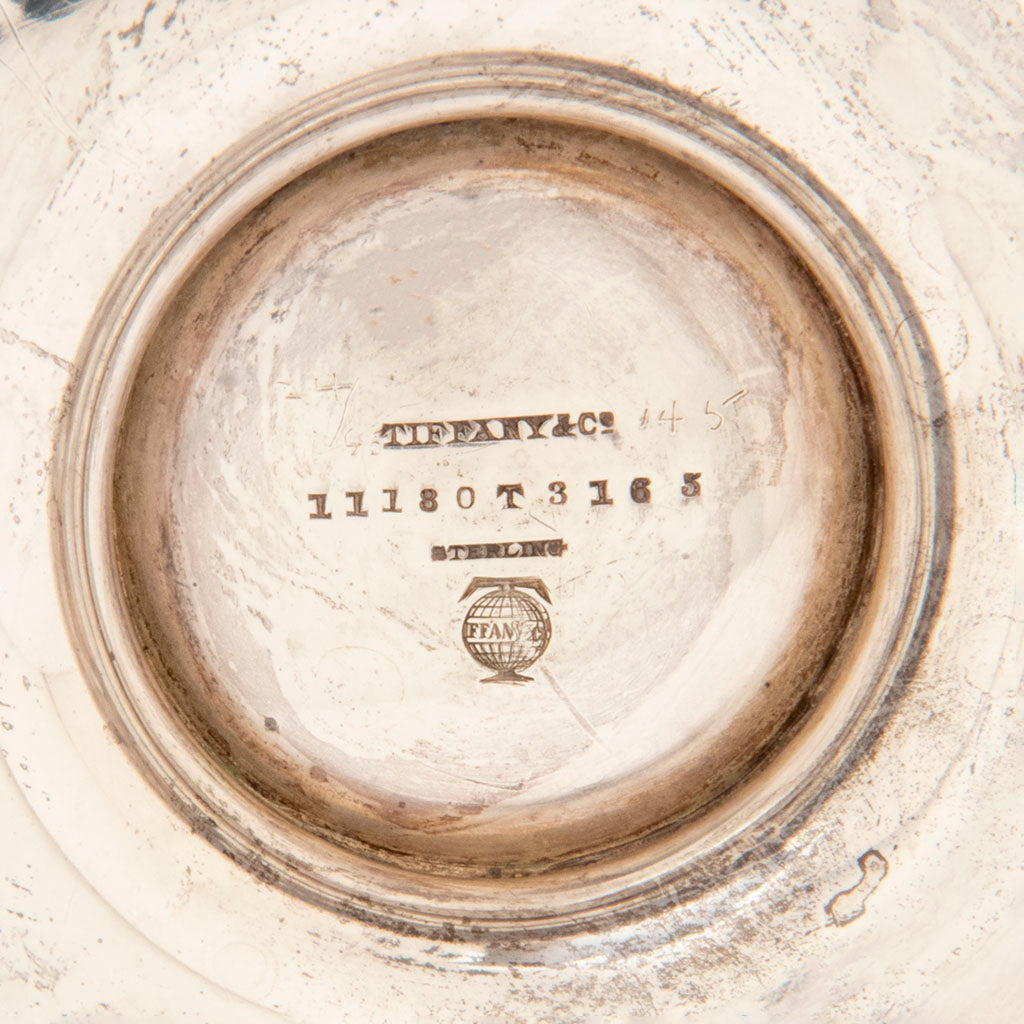 Marks on the Tiffany &amp; Co: The &quot;Terrapin Vase&quot;, 1893 Columbian Exhibition Mixed Metal Sterling Silver Vase, designed by John T. Curran, c. 1893