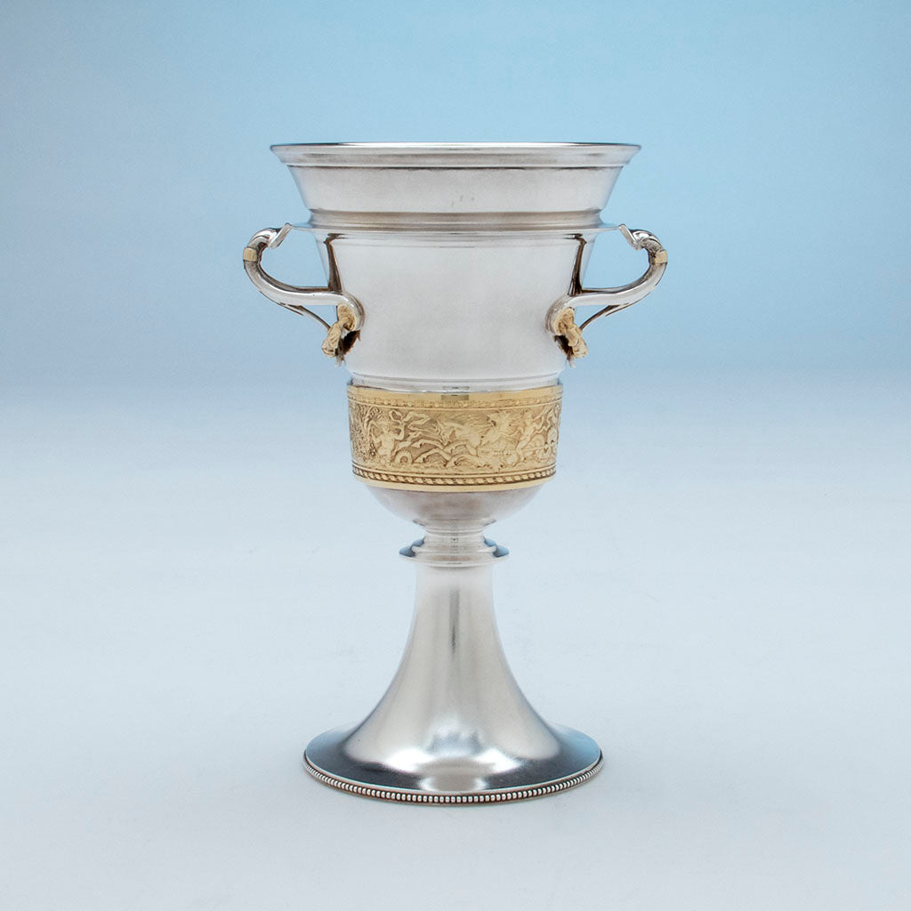 Back of Gorham Antique Sterling Silver Celery Vase, Providence, RI, 1874