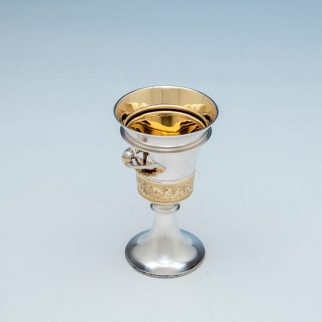 Interior of Gorham Antique Sterling Silver Celery Vase, Providence, RI, 1874