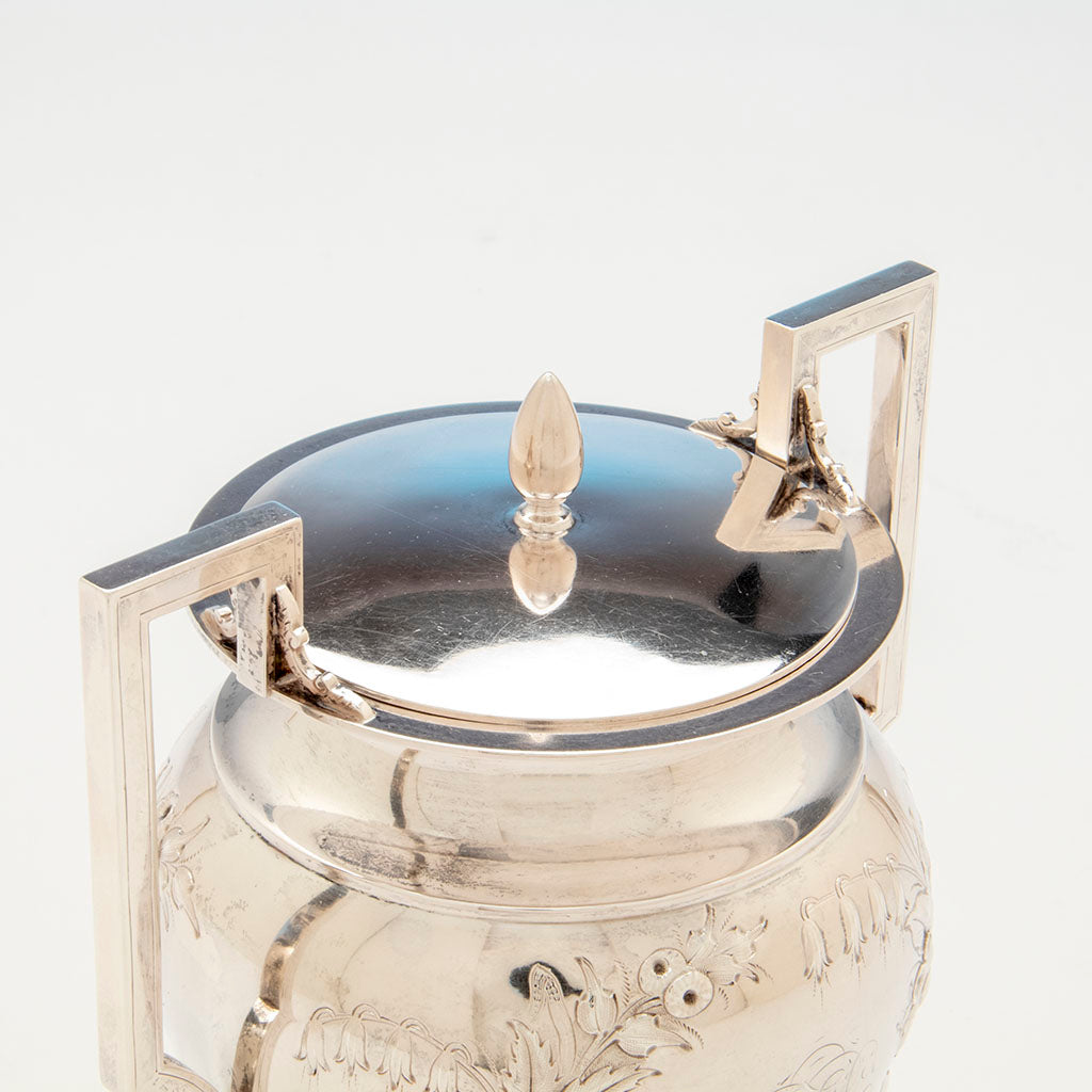 Cover to George Sharp Antique Sterling Silver Creamer and Sugar, Philadelphia, c. 1870
