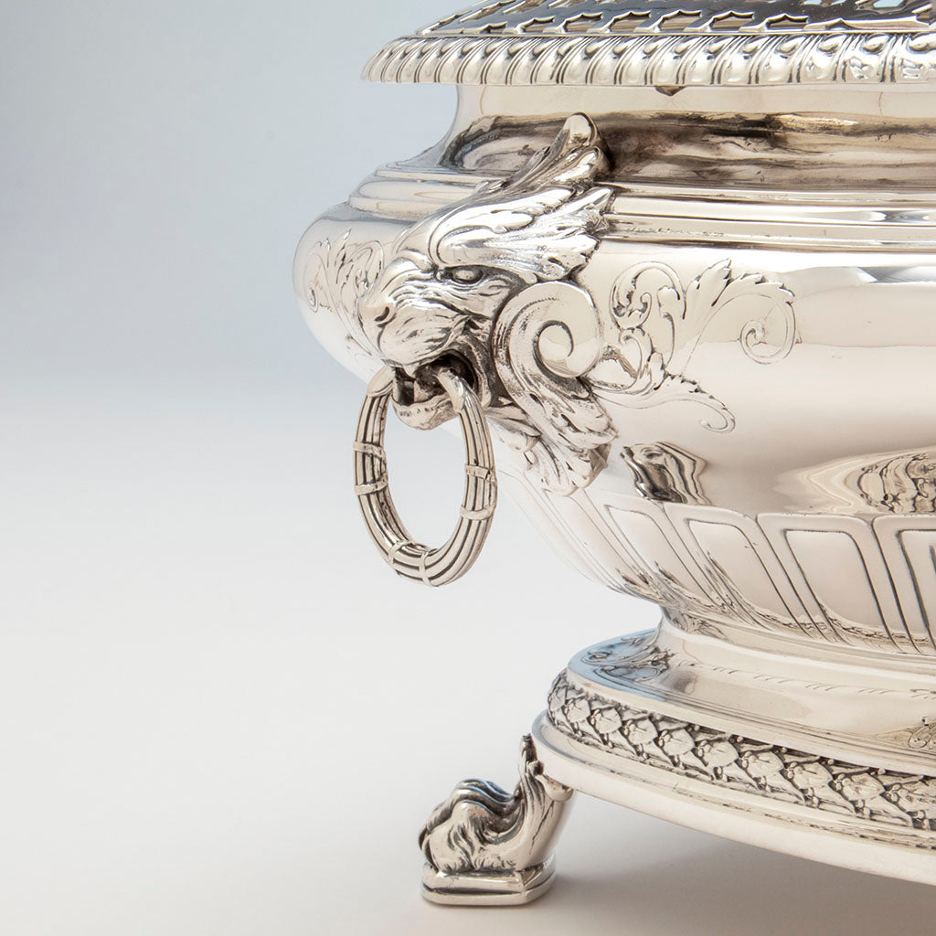 Loop handle to Gorham Antique Sterling Silver Special Order Centerpiece, Providence, RI, 1918