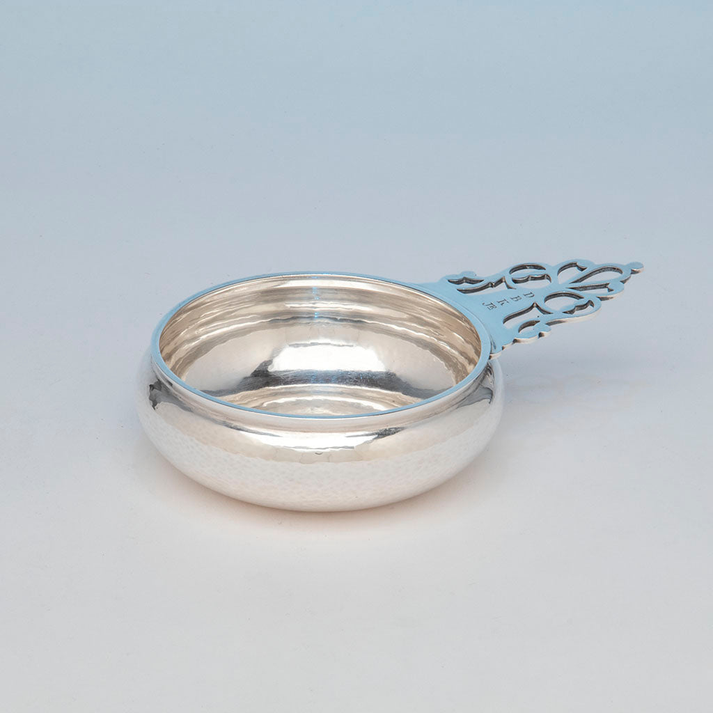 Side of Frans J. R. Gyllenberg Arts and Crafts Sterling Silver Porringer, Boston, 1923