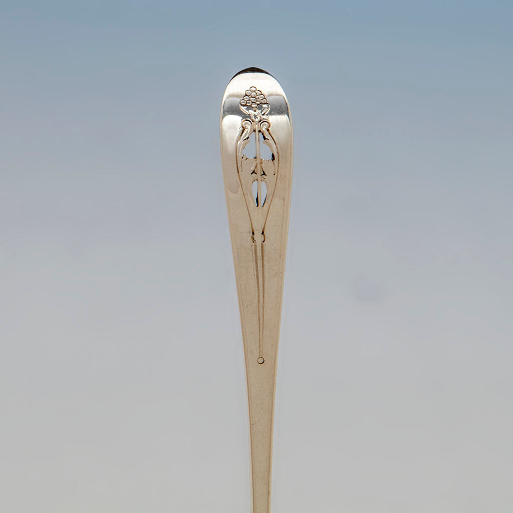 Detail of Arthur Stone 4 Sterling Silver Decorated Iced Tea Spoons, Gardner, MA, 1912-37