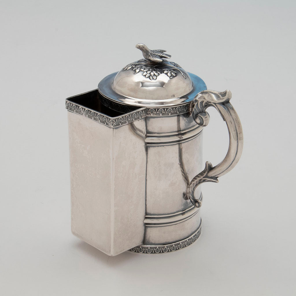 R & W Wilson Antique Coin Silver Shaving Mug, Philadelphia, PA, 1825-46