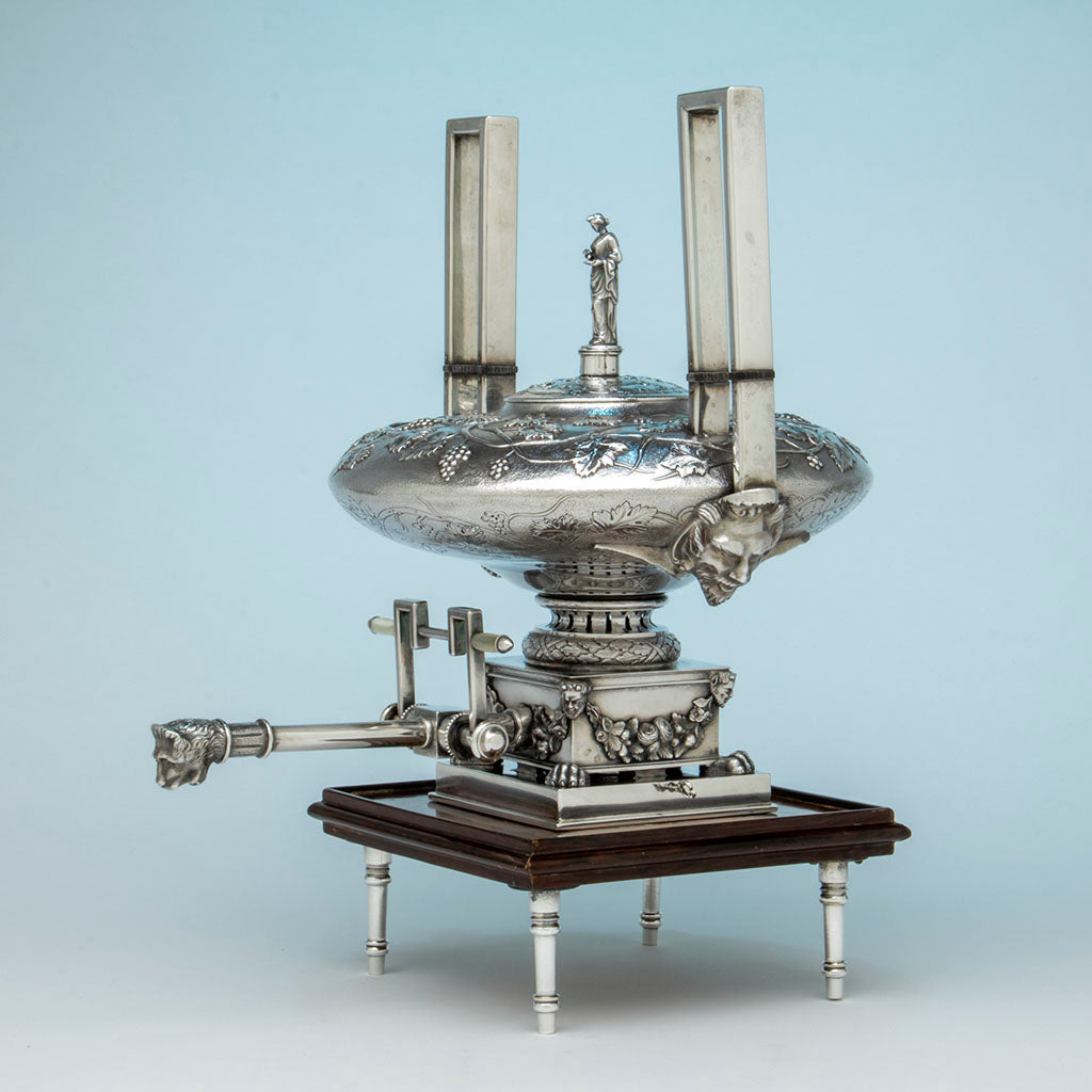 Obadiah Rich Antique Silver Classical Kettle, Boston, MA, c. 1840