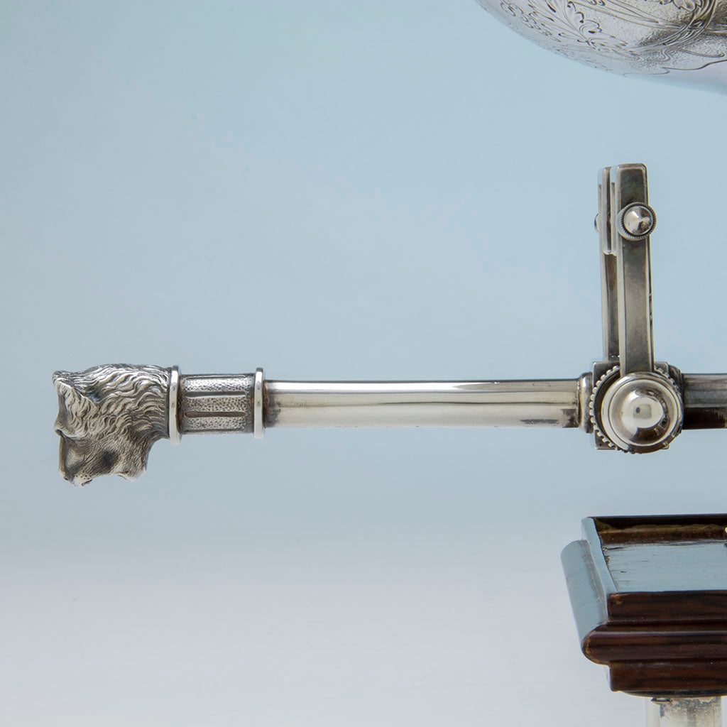 Spout to Obadiah Rich Antique Silver Classical Kettle, Boston, MA, c. 1840