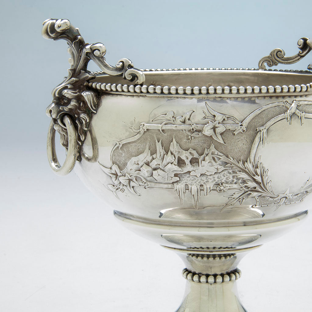 Scene 2 detail of Gorham Coin Silver Early Ice Bowl, Providence, RI, c. 1860