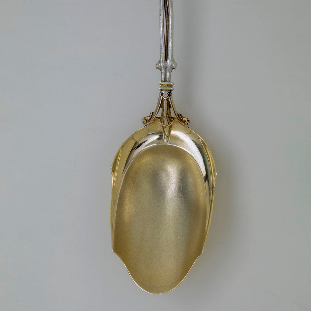 Bowl to Wood &amp; Hughes Antique Sterling Aesthetic Serving Spoon, NYC, c. 1870s