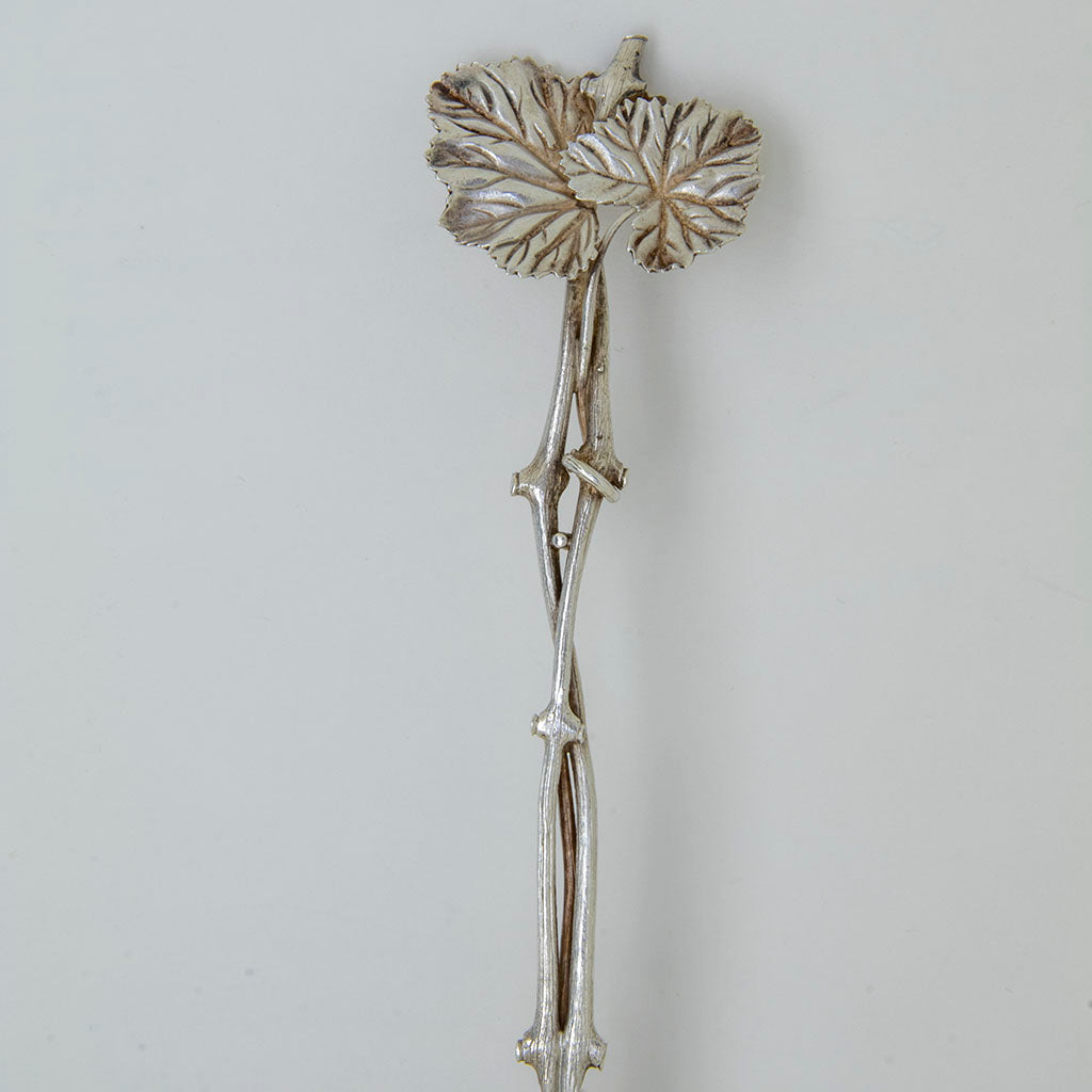 Handle to Wood &amp; Hughes Antique Sterling Aesthetic Serving Spoon, NYC, c. 1870s