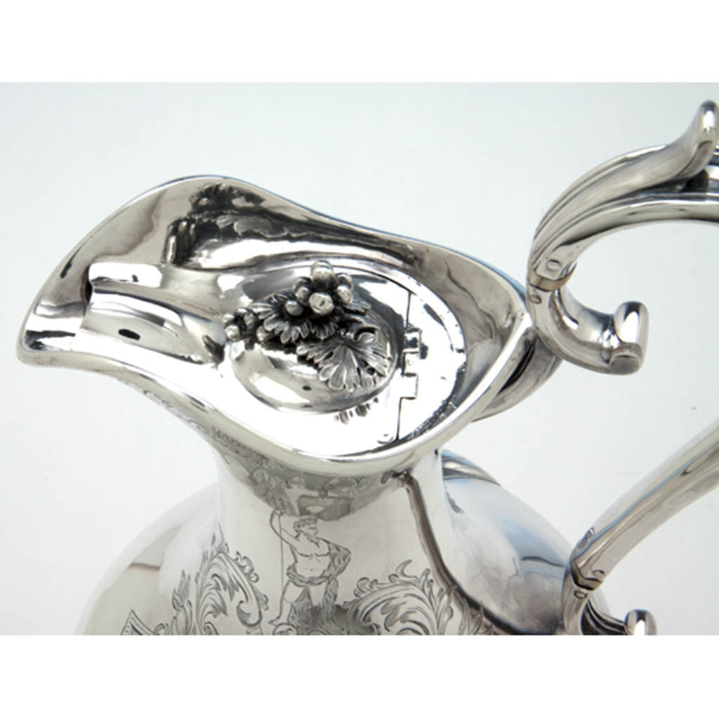 Cover to Richard Sawyer Irish Antique Sterling Silver Covered Hot Beverage Jug, Dublin, 1833/34