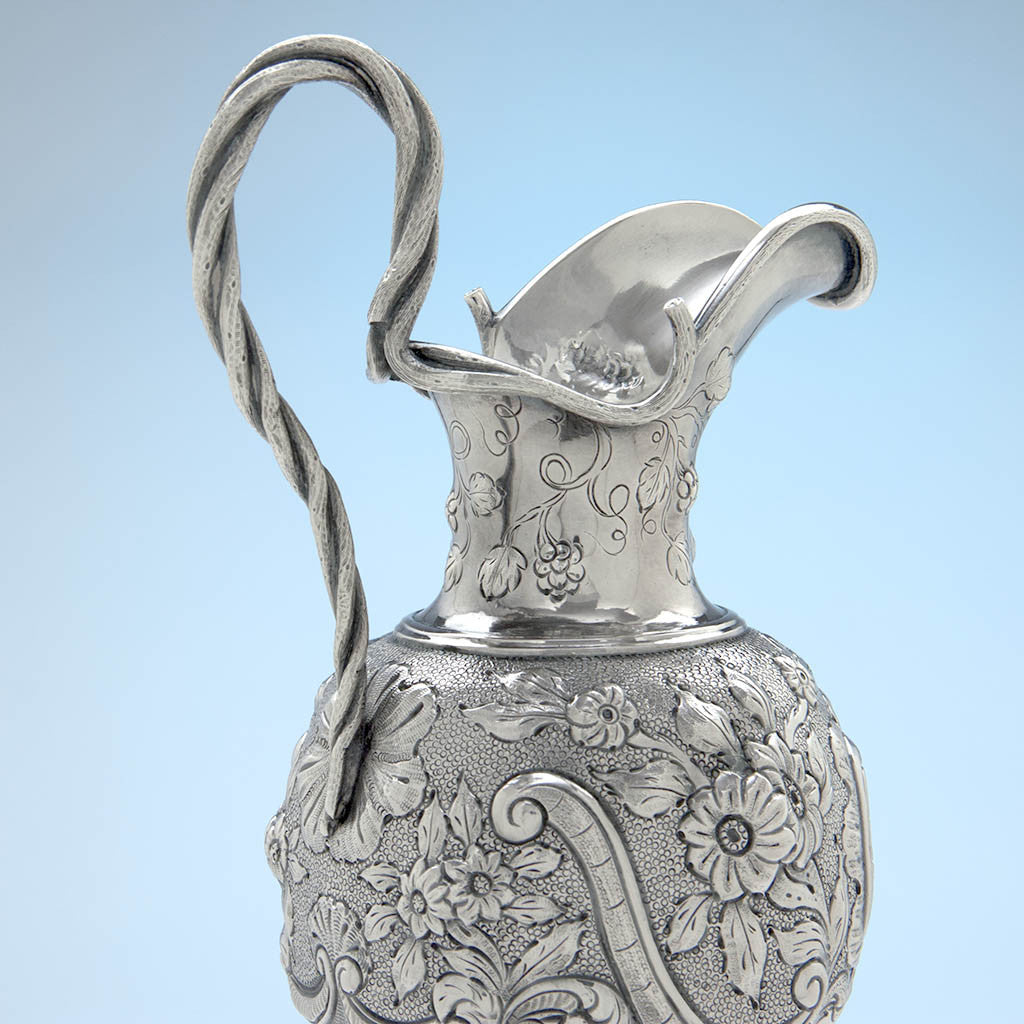 Handle to Obiadiah Rich Antique Sterling Silver Cream Jug, Boston, MA, c. 1840