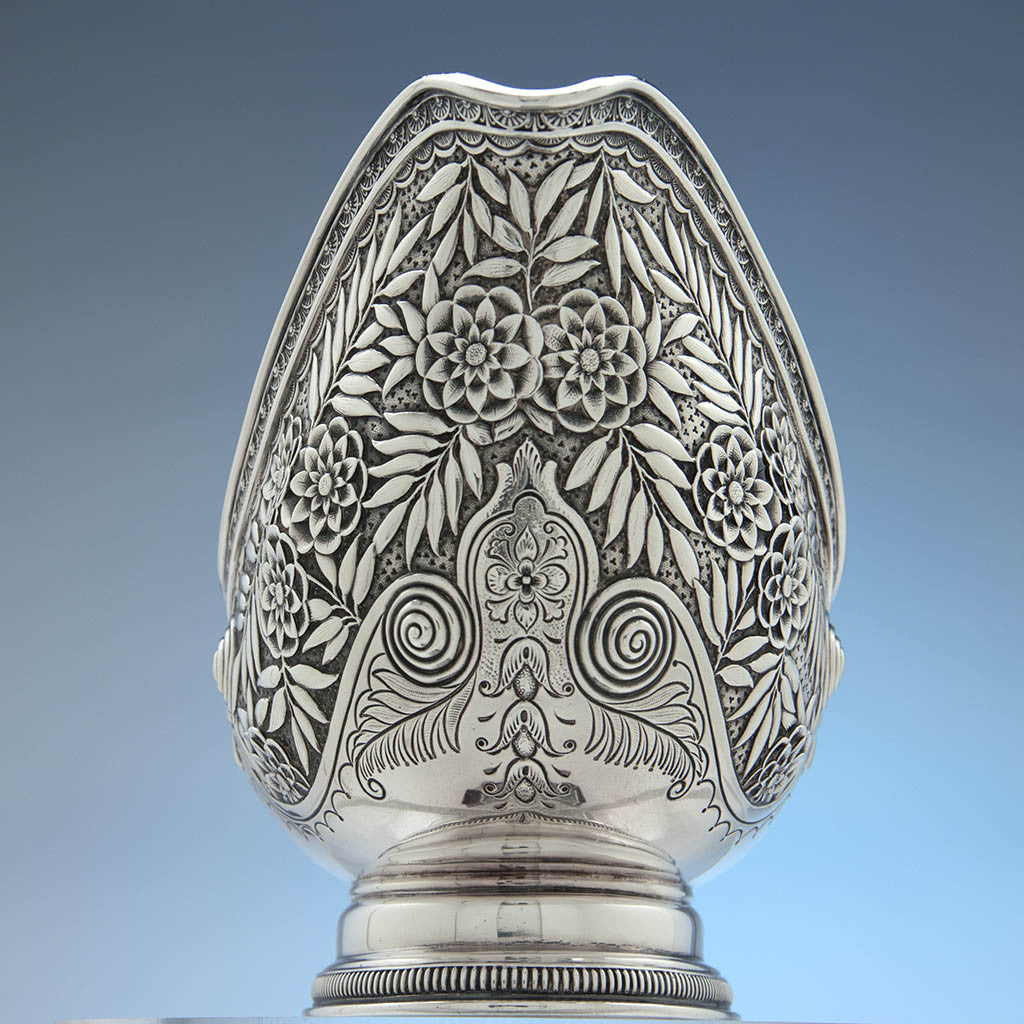 Spout to Tiffany &amp; Co. Antique Sterling Silver Aesthetic Movement Sauce Boat, New York City, 1875-91