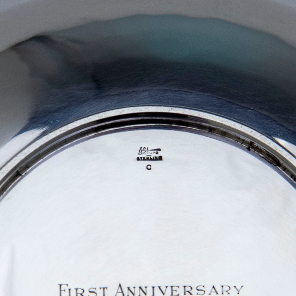 Marks on Arthur Stone Arts &amp; Crafts Sterling Silver Decorated Bowl, Gardner, Massachusetts, 1909-19