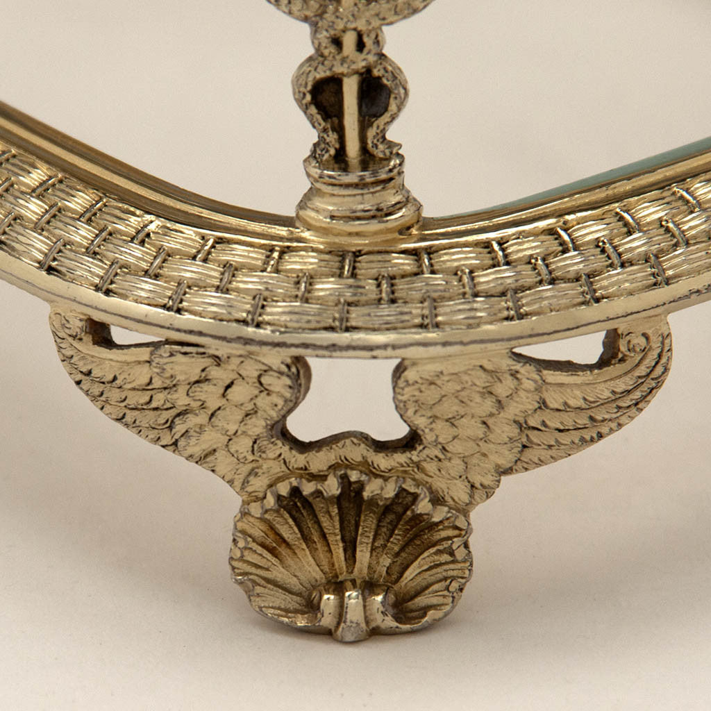 Foot to Rebecca Emes and Edward Barnard Royal Silver: George III English Silver Gilt Egg Frame, London, 1809/10, bearing the Royal Badge for HRH Prince Adolphus, 1st Duke of Cambridge, KG, son of King George III